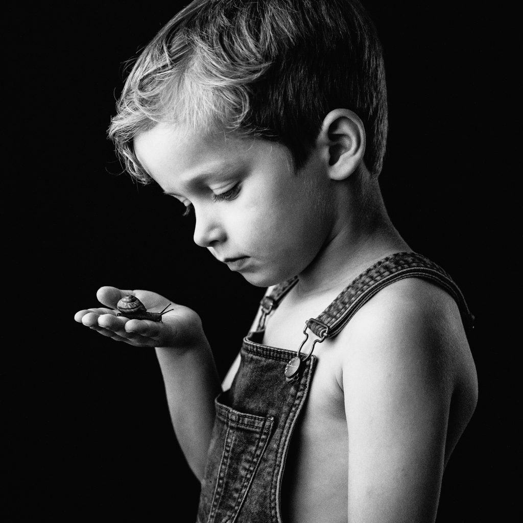 bw portrait boy