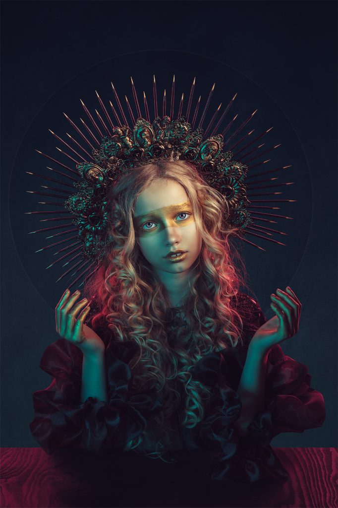 halo crown ethereal portrait fantasy