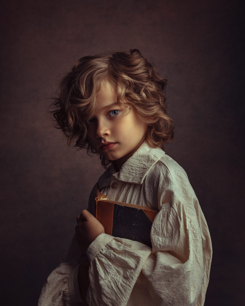 Portrait of a boy with book piamariaarenius
